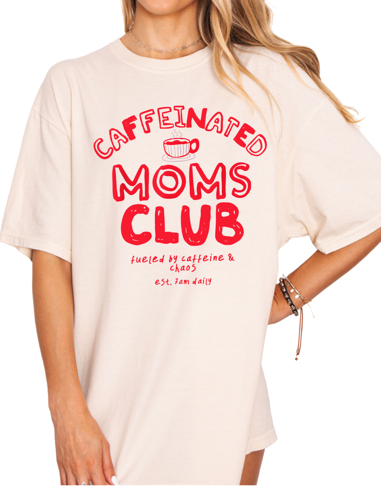 Caffeinated Moms Club Tee (Coffee)