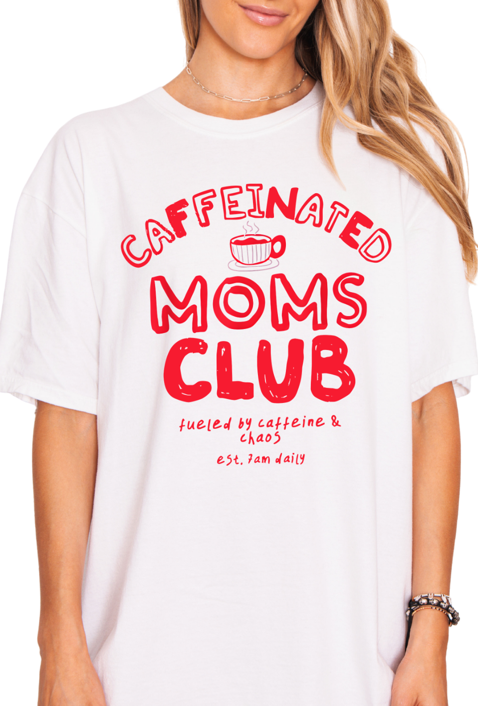 Caffeinated Moms Club Tee (Coffee)