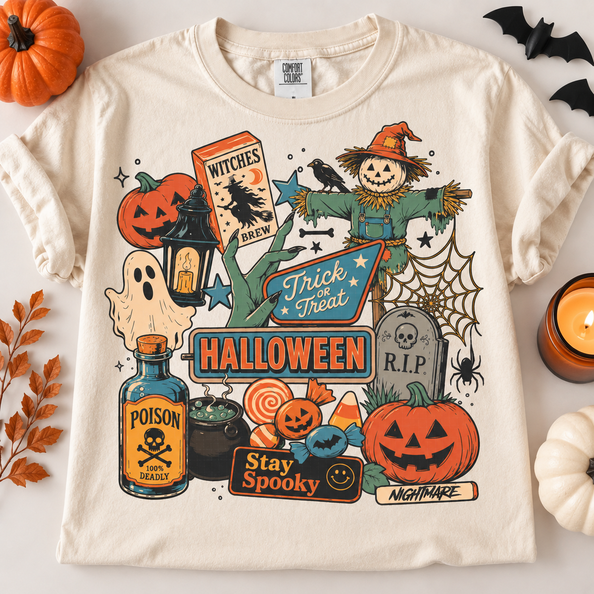 Retro Halloween Collage