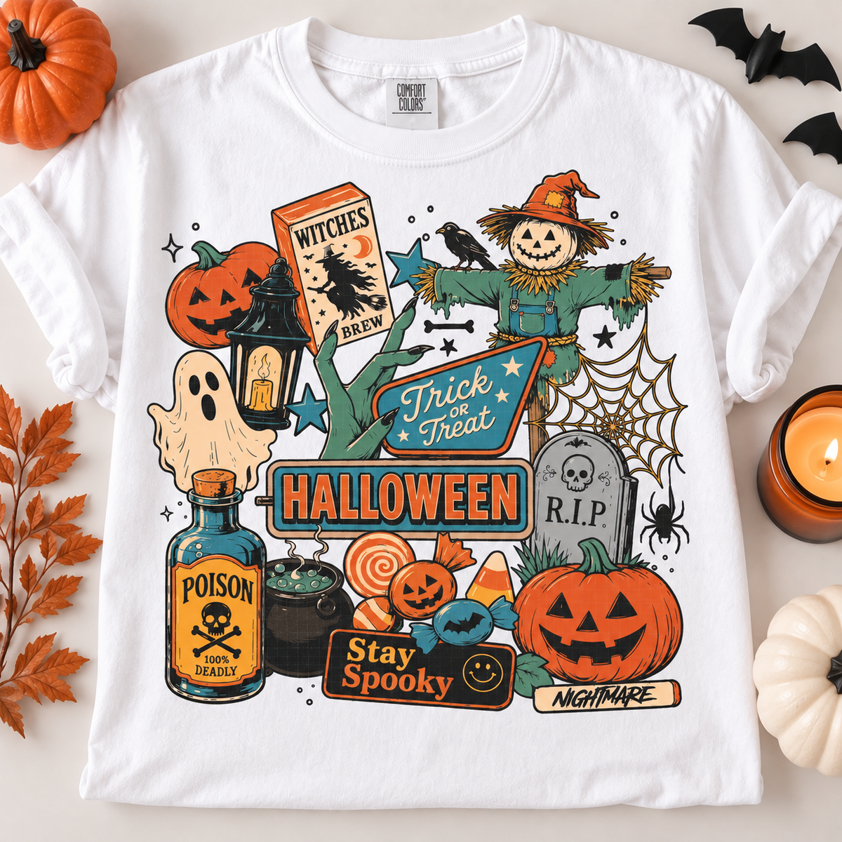 Retro Halloween Collage